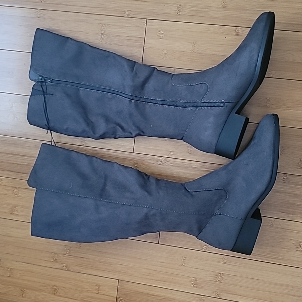 Style & Co Charmaneef Macy's Women Knee Boots Grey SZ 12